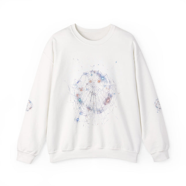 of Spiritual Graphic inspired Crewneck Sweatshirt – Dreamy Spiderweb Art
