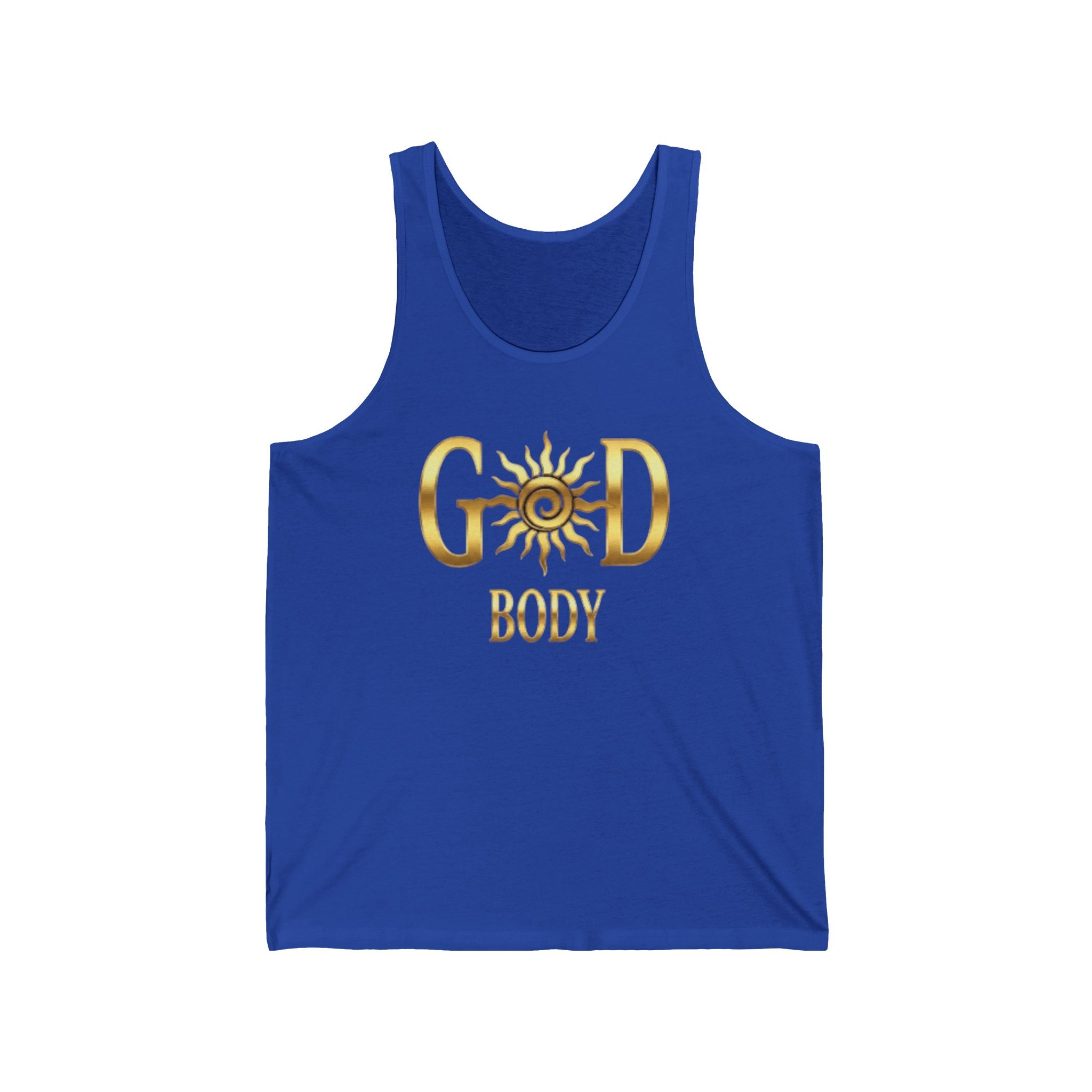 God Body Tank Top — Gold Sun Spiritual Fitness Tank