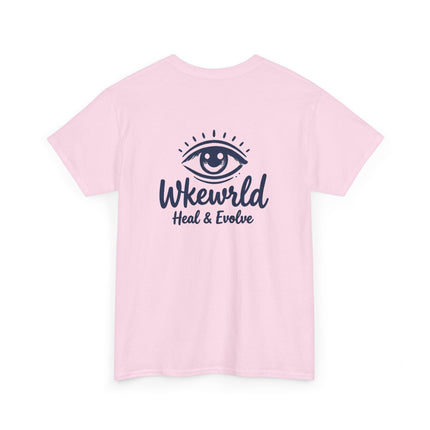 Eye Logo T‑Shirt — Wkewrld "Heal & Evolve" Graphic Tee