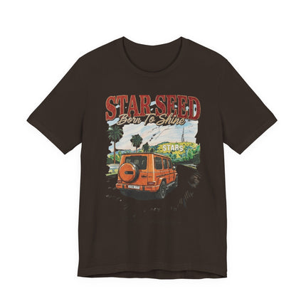 Star Seed Van Graphic Tee — "Protect Your Soul" Retro Beach T-Shirt