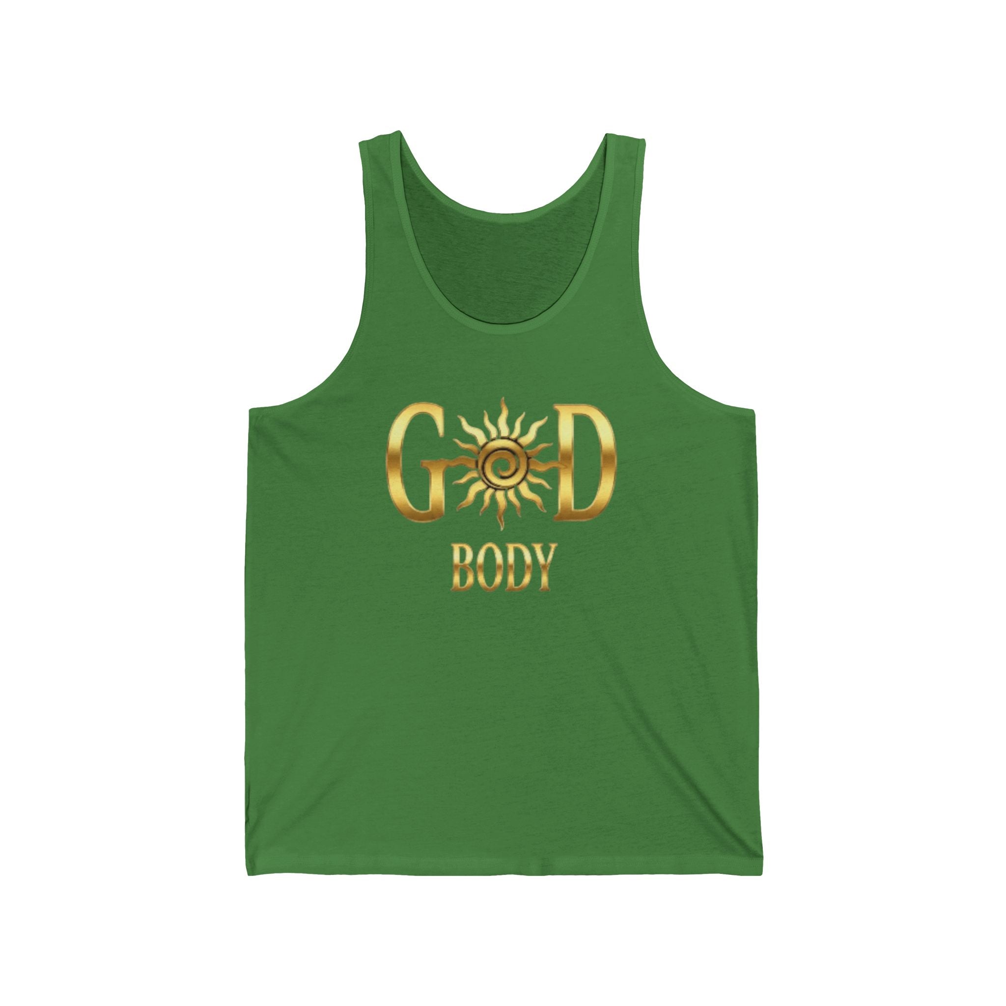 God Body Tank Top — Gold Sun Spiritual Fitness Tank