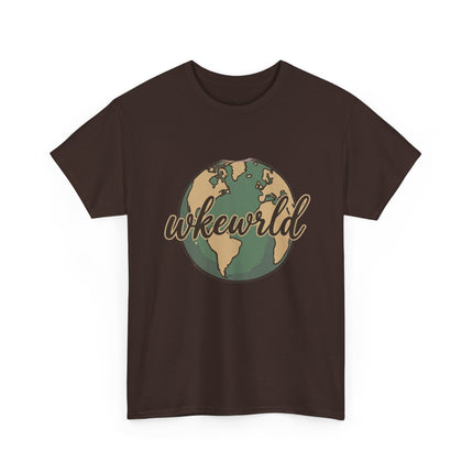 Woke World Tee — Vintage Earth Globe Graphic T-Shirt