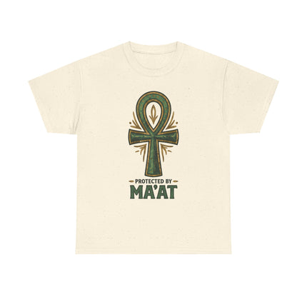 Maat Ankh T-Shirt — "Protected by MAAT" Spiritual Symbol Tee