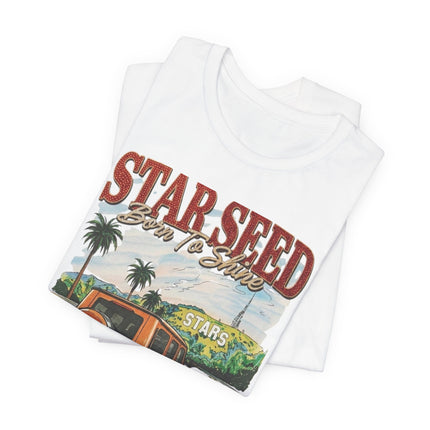 Star Seed Van Graphic Tee — "Protect Your Soul" Retro Beach T-Shirt