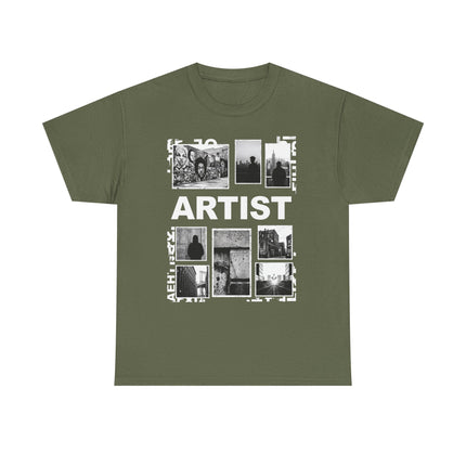 Artist Photo Collage Tee — "ARTIST" Graphic T-Shirt