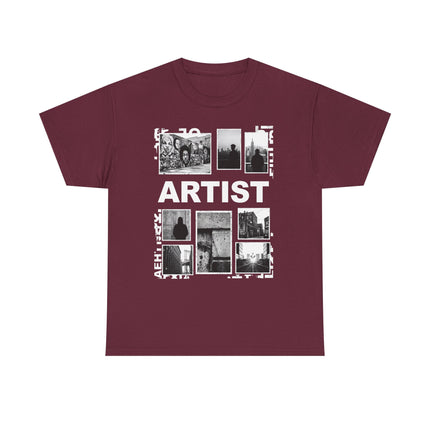 Artist Photo Collage Tee — "ARTIST" Graphic T-Shirt
