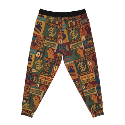 Conscious Patterns Athletic Joggers — Bold Afrocentric All-Over Print