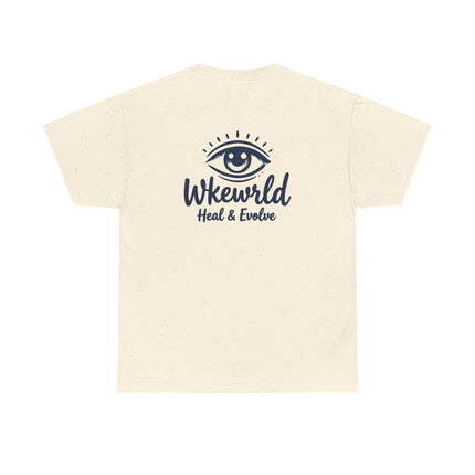 Eye Logo T‑Shirt — Wkewrld "Heal & Evolve" Graphic Tee