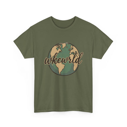 Woke World Tee — Vintage Earth Globe Graphic T-Shirt