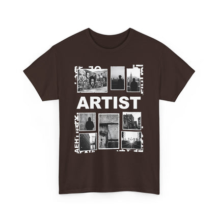 Artist Photo Collage Tee — "ARTIST" Graphic T-Shirt