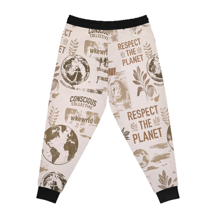 Respect the Planet Athletic Joggers — Eco Message All-Over Print