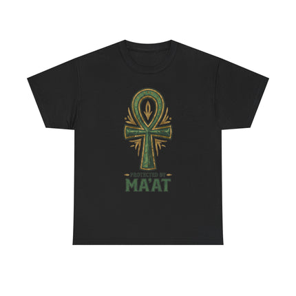 Maat Ankh T-Shirt — "Protected by MAAT" Spiritual Symbol Tee