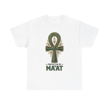 Maat Ankh T-Shirt — "Protected by MAAT" Spiritual Symbol Tee