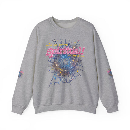 Spiritual Graphic Crewneck Sweatshirt – Dreamy Spiderweb Art