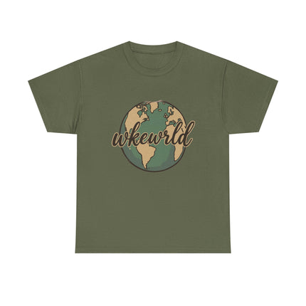 Woke World Tee — Vintage Earth Globe Graphic T-Shirt