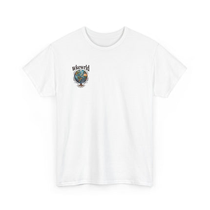 Earth Tree Graphic Tee — "WKE WRLD" Vintage Globe Design