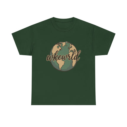 Woke World Tee — Vintage Earth Globe Graphic T-Shirt
