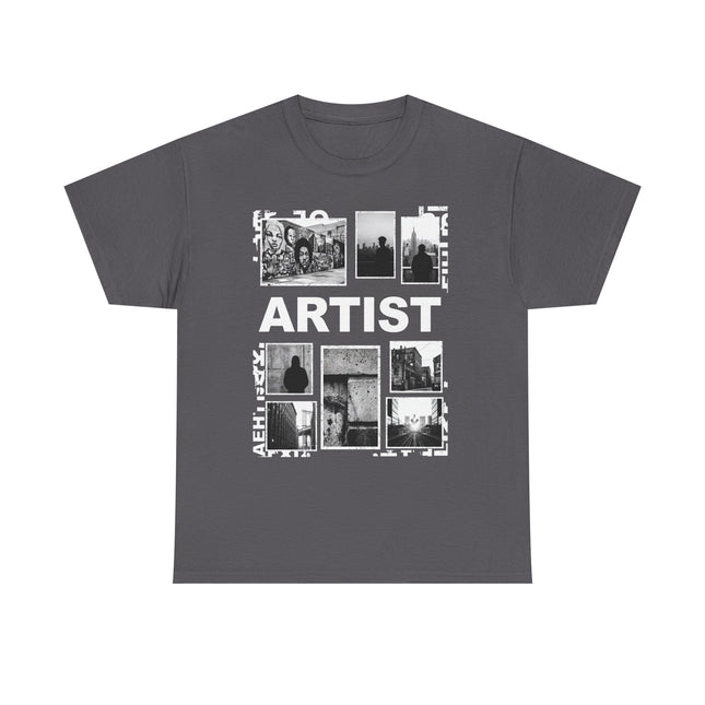 Artist Photo Collage Tee — "ARTIST" Graphic T-Shirt