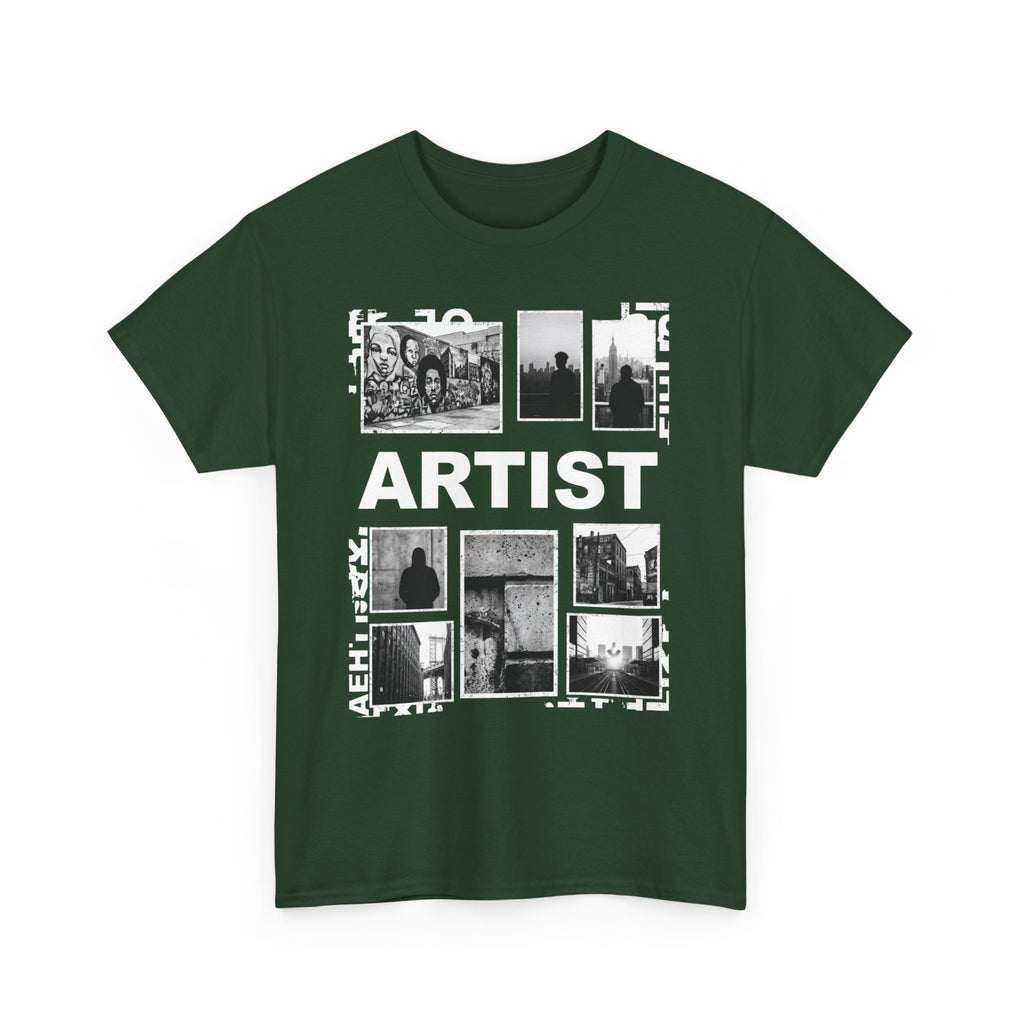 Artist Photo Collage Tee — "ARTIST" Graphic T-Shirt
