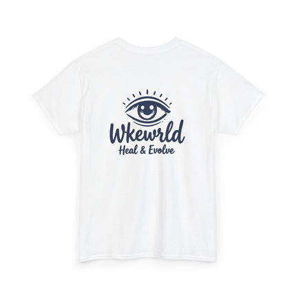 Eye Logo T‑Shirt — Wkewrld "Heal & Evolve" Graphic Tee