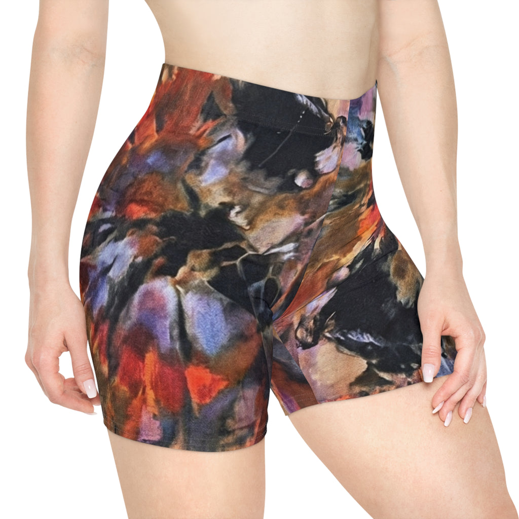 Abstract Sunset Tie-Dye Women's Biker Shorts