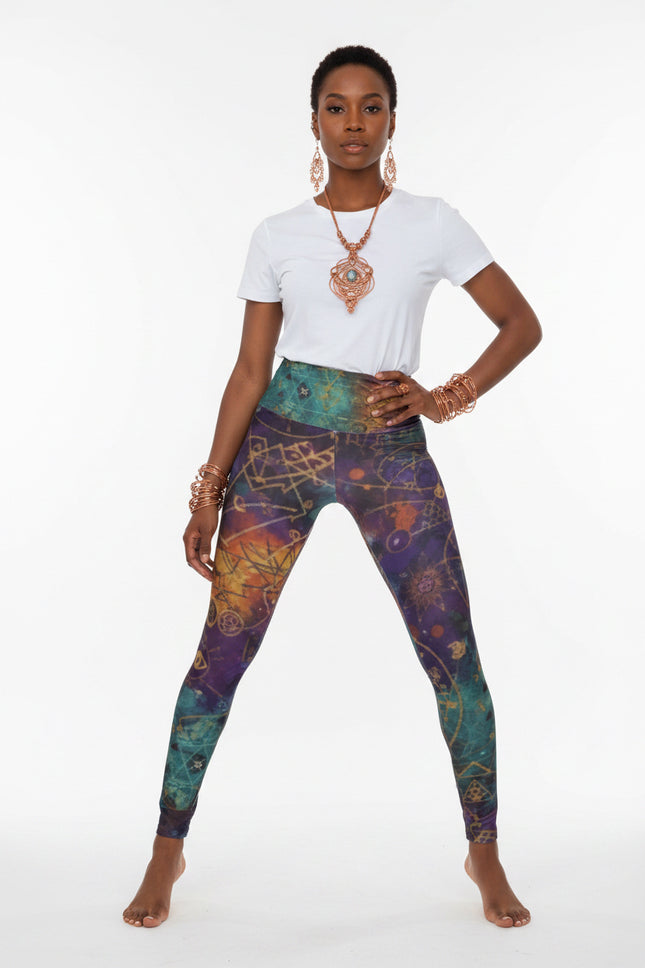 Celestial Psychedelic Vision All-Over Leggings #5