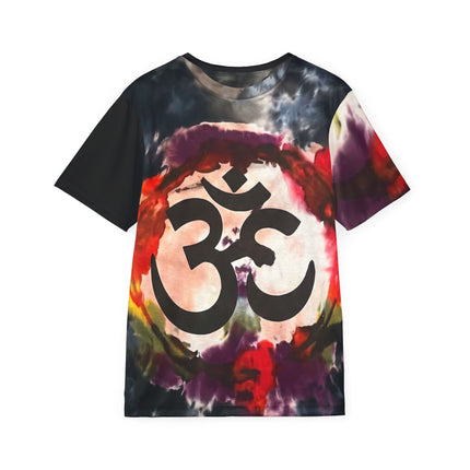 Om Symbol Tie-Dye Men's Sports Jersey — Spiritual Yoga Athletic Tee