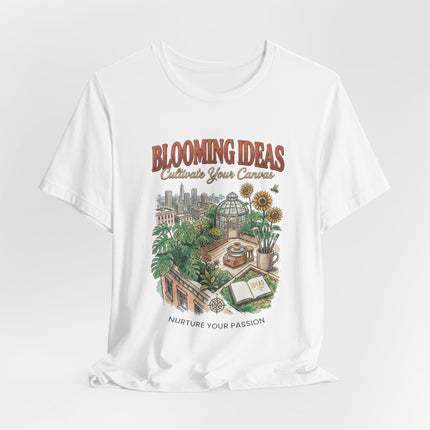 Blooming Ideas Garden Tee — "Cultivate Your Canvas" Graphic T-Shirt
