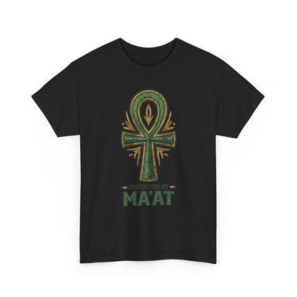 Maat Ankh T-Shirt — "Protected by MAAT" Spiritual Symbol Tee