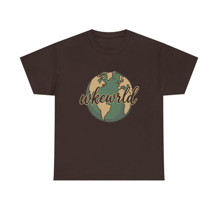 Woke World Tee — Vintage Earth Globe Graphic T-Shirt