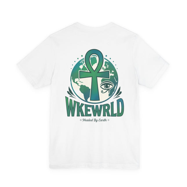 Wkewrld Ankh Eye T‑Shirt — Mystic Green World Graphic Tee
