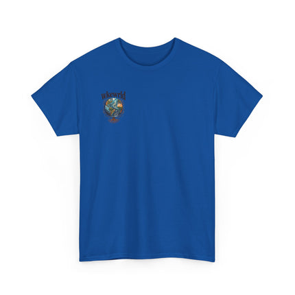 Earth Tree Graphic Tee — "WKE WRLD" Vintage Globe Design
