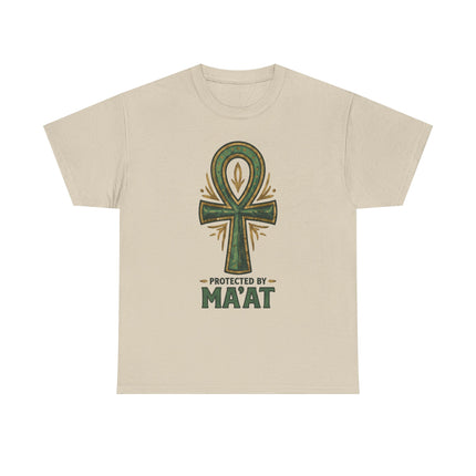 Maat Ankh T-Shirt — "Protected by MAAT" Spiritual Symbol Tee