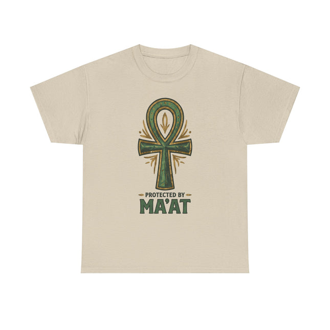 Maat Ankh T-Shirt — "Protected by MAAT" Spiritual Symbol Tee