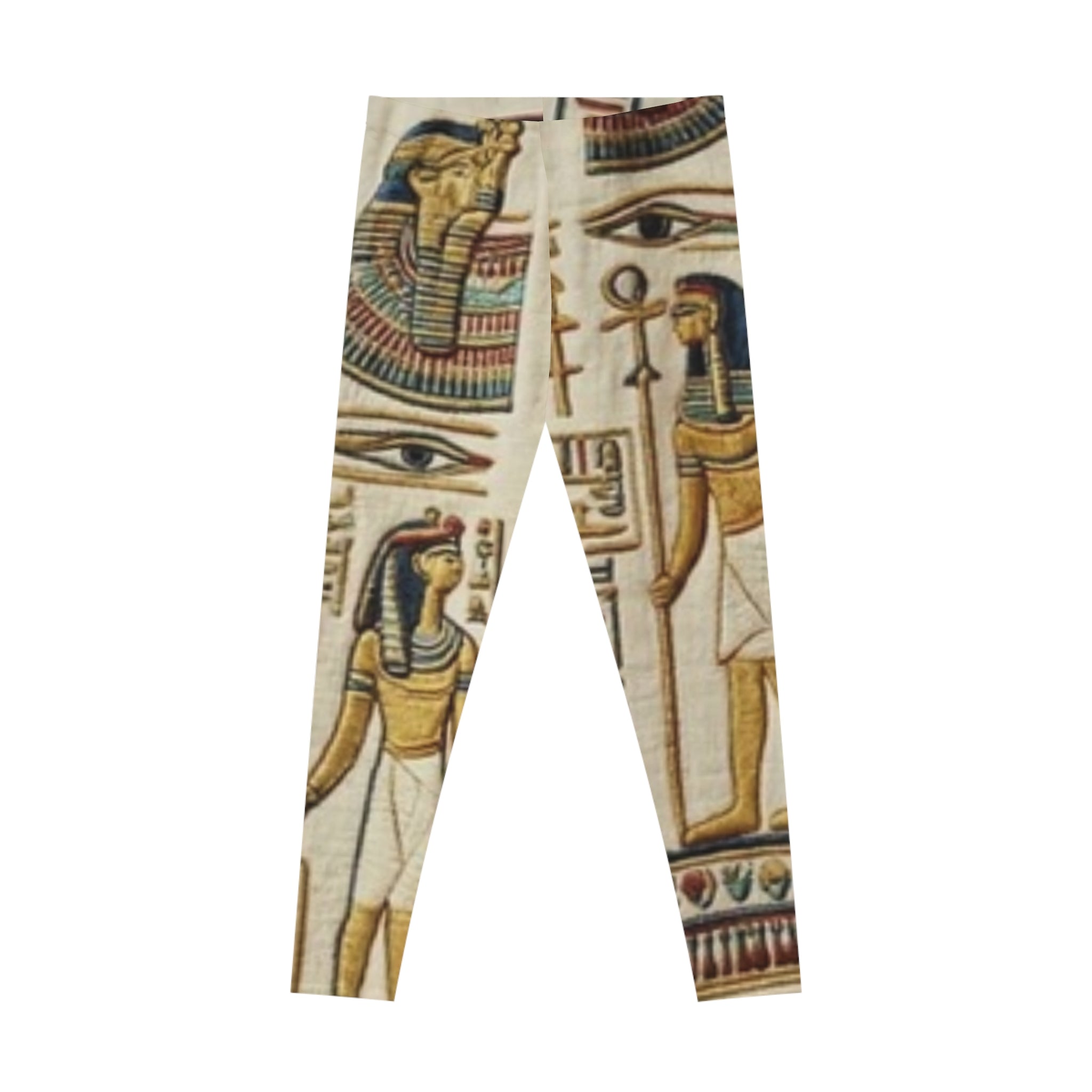 Egyptian Hieroglyph Leggings — Vintage Egyptian Art All-Over Print