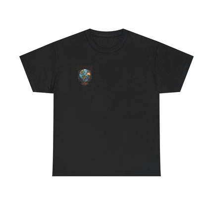 Earth Tree Graphic Tee — "WKE WRLD" Vintage Globe Design