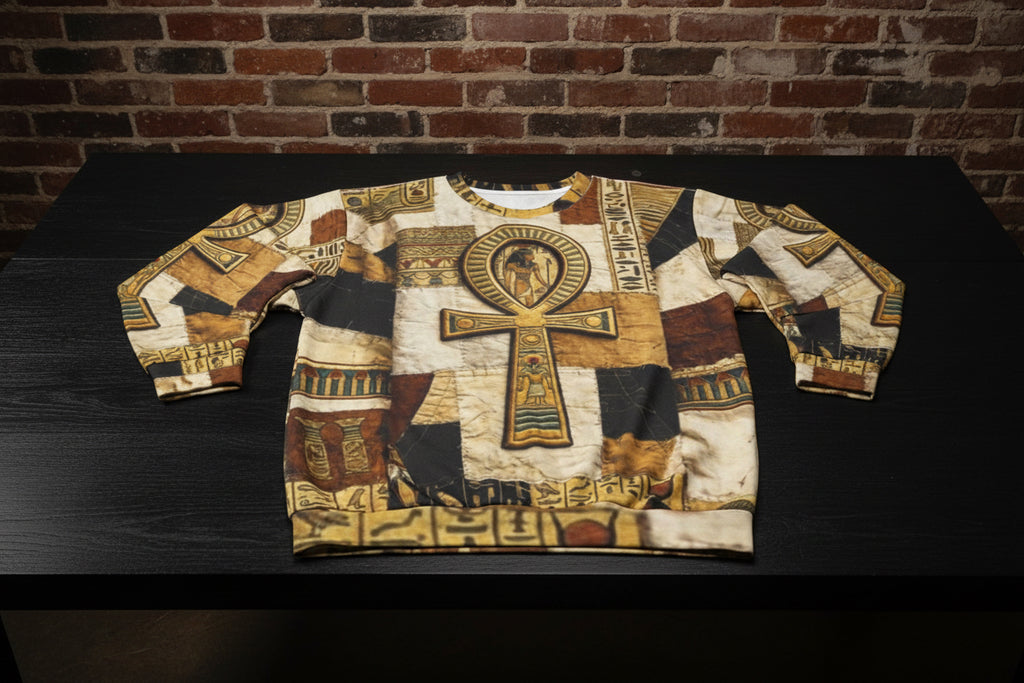 Egyptian Ankh Collage Sweatshirt