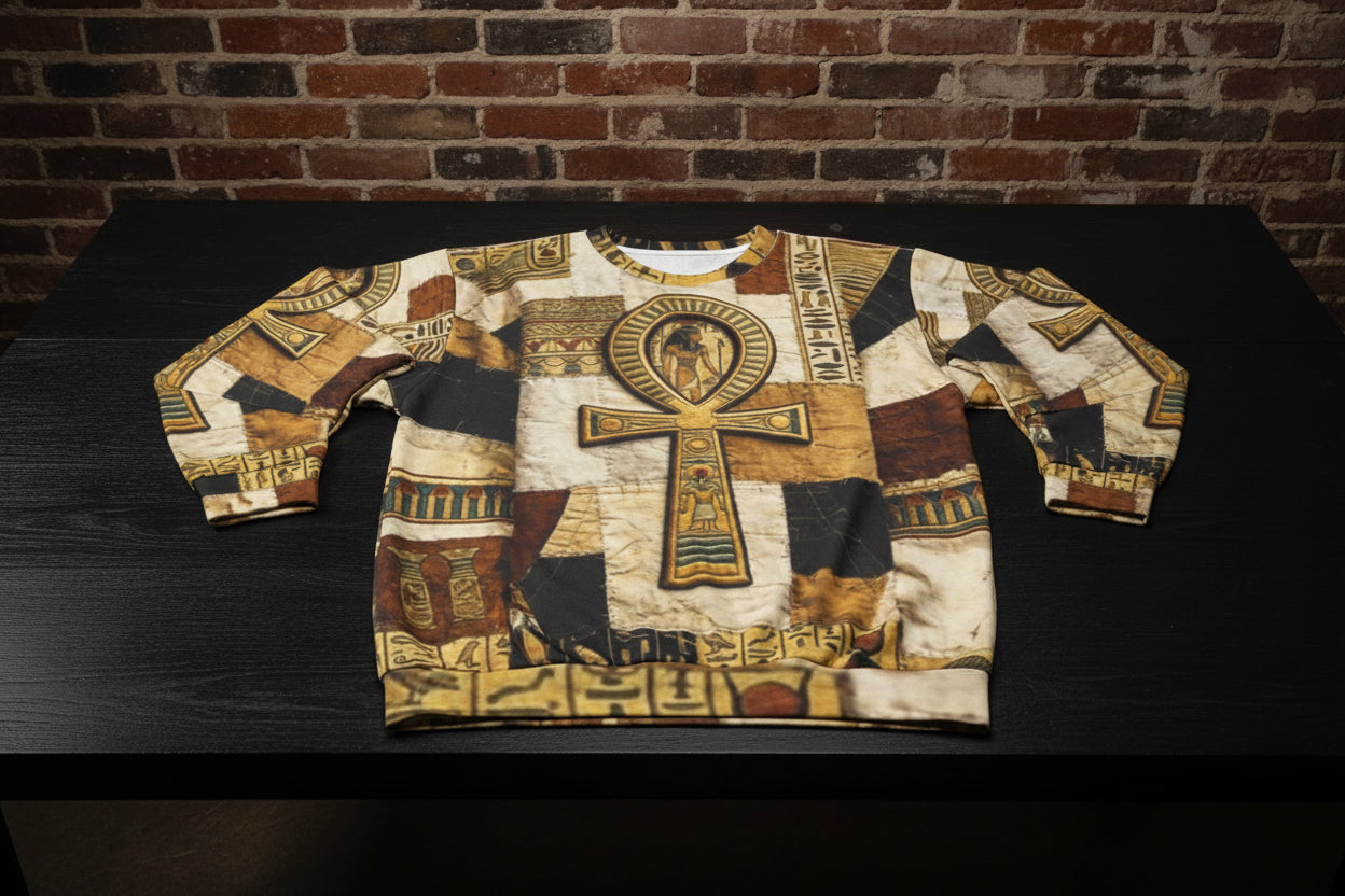 Egyptian Ankh Collage Sweatshirt