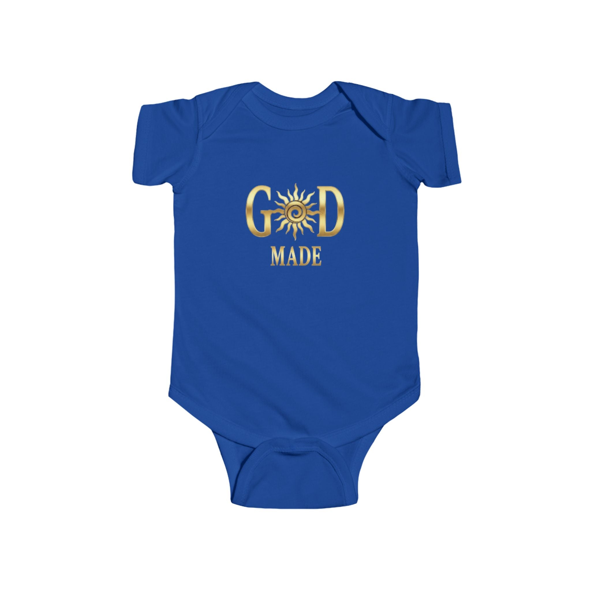 God Made Infant Bodysuit – Gold Sun Faith Baby Onesie
