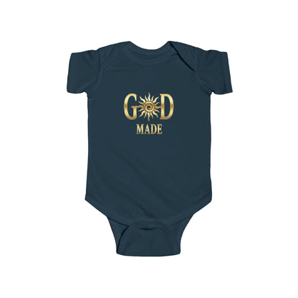 God Made Infant Bodysuit – Gold Sun Faith Baby Onesie