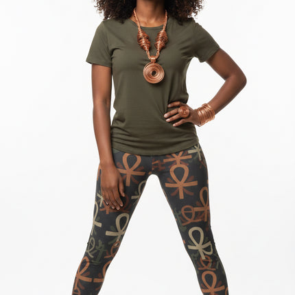 Awakened Ankh Energy All-Over Leggings #11