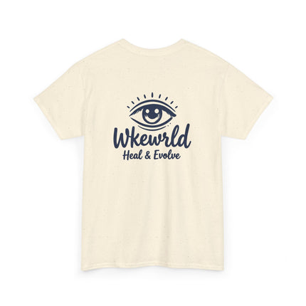 Eye Logo T‑Shirt — Wkewrld "Heal & Evolve" Graphic Tee