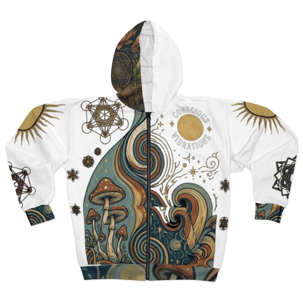 Trippy Abstract Zip Hoodie