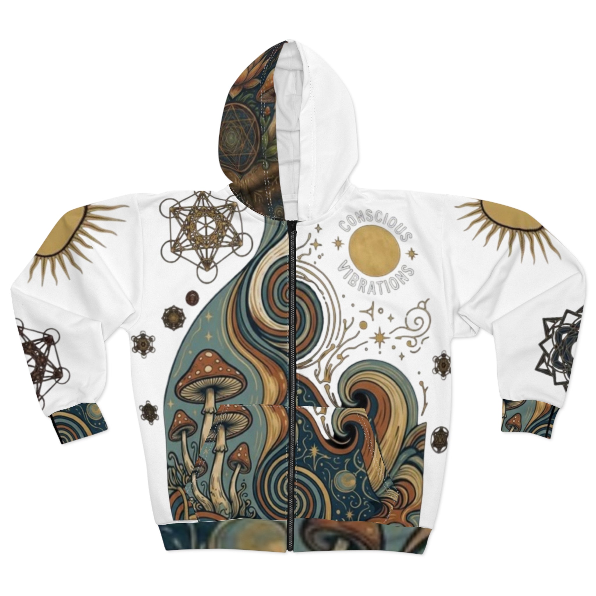 Trippy Abstract Zip Hoodie