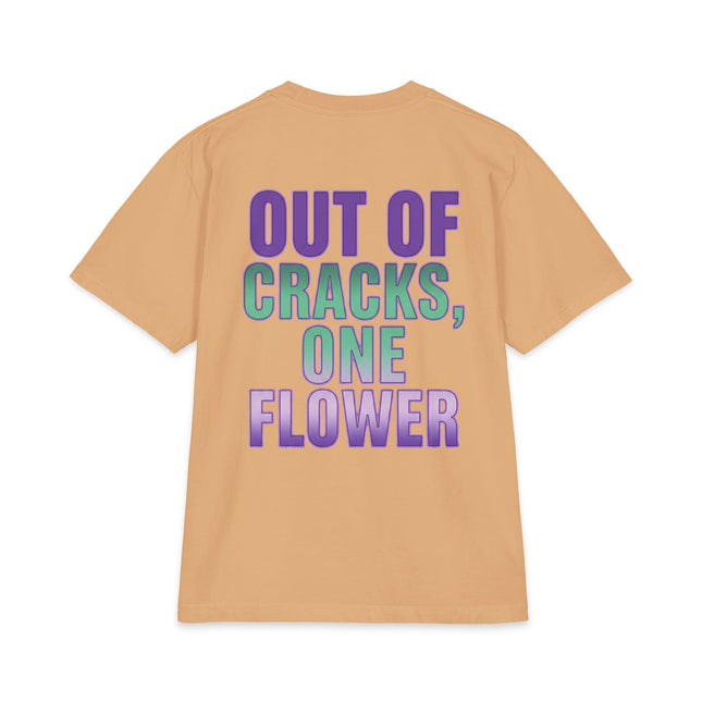 Graphic Tee — "Out of Cracks, One Flower" Gothic Rose Design