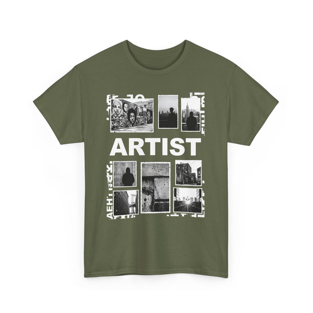 Artist Photo Collage Tee — "ARTIST" Graphic T-Shirt