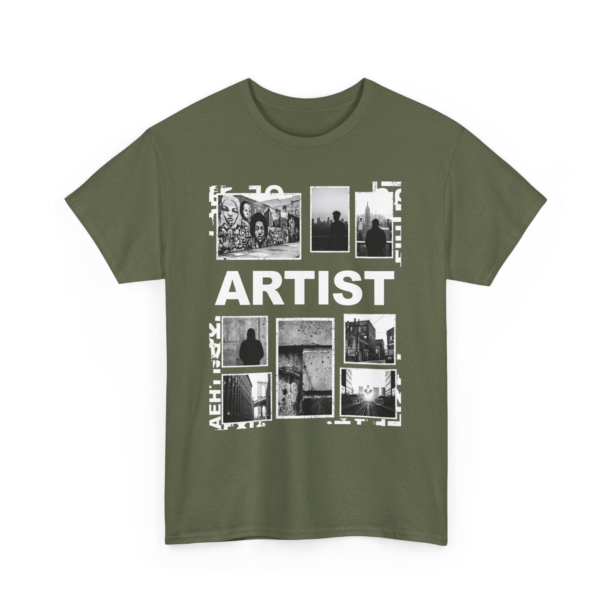 Artist Photo Collage Tee — "ARTIST" Graphic T-Shirt