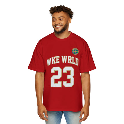 Wkewrld jersey Themed Oversized Tee — Graphic Money Face Men's Shirt
