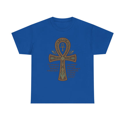 Ankh Empowerment T-Shirt — 'I am worthy of love, joy, and abundance' Inspirational Tee