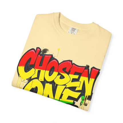 Chosen One Graffiti T-Shirt — Urban Streetwear Tee with Bold Rasta Colors